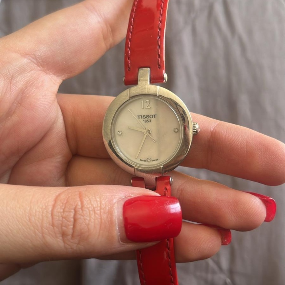 Tissot T-Trend Pinky Steel MOP Diamond Dial Ladies Watch